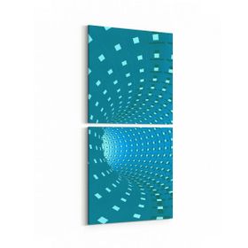 Olla 10252K2D Abstract Girdap Görsel Kare 2 Parça Dikey 30x65 cm Kanvas Tablo