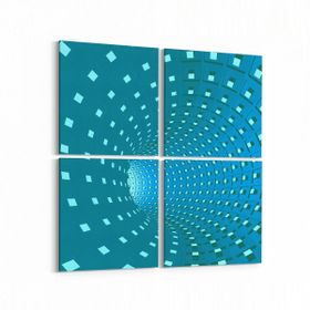 Olla 10252K4 Abstract Girdap Görsel Kare 4 Parça 65x65 cm Kanvas Tablo