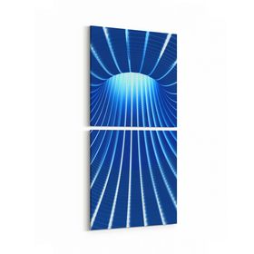 Olla 10265K2D Abstract Girdap Görsel Kare 2 Parça Dikey 30x65 cm Kanvas Tablo