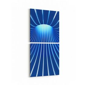 Olla 10265K2D Abstract Girdap Görsel Kare 2 Parça Dikey 30x65 cm Kanvas Tablo