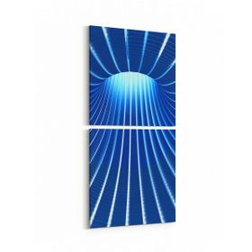 Olla 10265K2D Abstract Girdap Görsel Kare 2 Parça Dikey 30x65 cm Kanvas Tablo