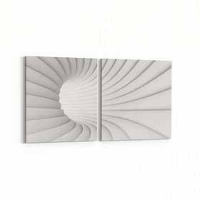 Olla 10272K2Y Abstract Girdap Görsel Kare 2 Parça Yatay 65x30 cm Kanvas Tablo