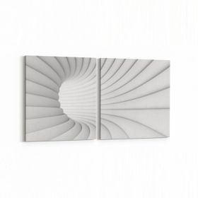 Olla 10272K2Y Abstract Girdap Görsel Kare 2 Parça Yatay 65x30 cm Kanvas Tablo