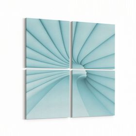 Olla 10274K4 Abstract Girdap Görsel Kare 4 Parça 65x65 cm Kanvas Tablo