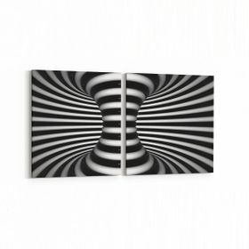Olla 10280K2Y Abstract Girdap Görsel Kare 2 Parça Yatay 65x30 cm Kanvas Tablo
