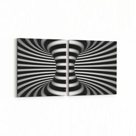 Olla 10280K2Y Abstract Girdap Görsel Kare 2 Parça Yatay 65x30 cm Kanvas Tablo