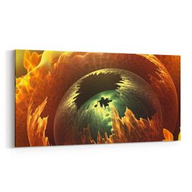 Olla 10285YD Abstract Görsel Yatay Dar 60x30 cm Kanvas Tablo
