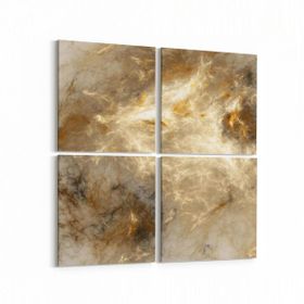 Olla 10287K4 Abstract Görsel Kare 4 Parça 65x65 cm Kanvas Tablo