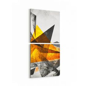 Olla 10294K2D Abstract Görsel Kare 2 Parça Dikey 30x65 cm Kanvas Tablo
