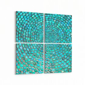 Olla 10297K4 Abstract Görsel Kare 4 Parça 65x65 cm Kanvas Tablo