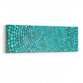 Olla 10297YI Abstract Görsel Yatay İnce 90x30 cm Kanvas Tablo
