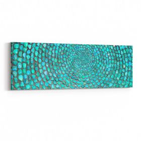 Olla 10297YI Abstract Görsel Yatay İnce 90x30 cm Kanvas Tablo