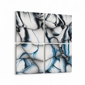 Olla 10299K4 Abstract Görsel Kare 4 Parça 65x65 cm Kanvas Tablo
