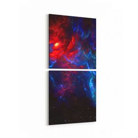 Olla 10306K2D Abstract Görsel Kare 2 Parça Dikey 30x65 cm Kanvas Tablo