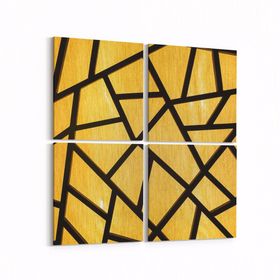 Olla 10315K4 Abstract Görsel Kare 4 Parça 65x65 cm Kanvas Tablo