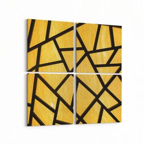 Olla 10315K4 Abstract Görsel Kare 4 Parça 65x65 cm Kanvas Tablo