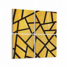 Olla 10315K4 Abstract Görsel Kare 4 Parça 65x65 cm Kanvas Tablo