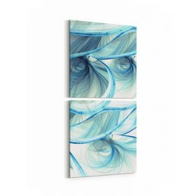 Olla 10322K2D Abstract Görsel Kare 2 Parça Dikey 30x65 cm Kanvas Tablo