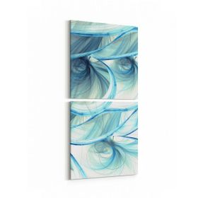 Olla 10322K2D Abstract Görsel Kare 2 Parça Dikey 30x65 cm Kanvas Tablo