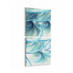 Olla 10322K2D Abstract Görsel Kare 2 Parça Dikey 30x65 cm Kanvas Tablo