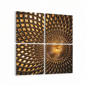 Olla 10323K4 Abstract Görsel Kare 4 Parça 65x65 cm Kanvas Tablo
