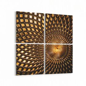 Olla 10323K4 Abstract Görsel Kare 4 Parça 65x65 cm Kanvas Tablo