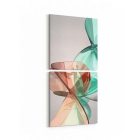 Olla 10330K2D Abstract Görsel Kare 2 Parça Dikey 30x65 cm Kanvas Tablo