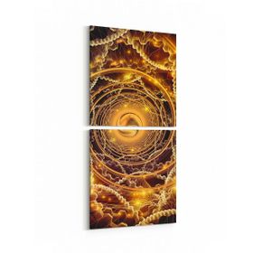 Olla 10340K2D Abstract Görsel Kare 2 Parça Dikey 30x65 cm Kanvas Tablo