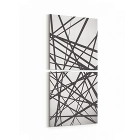 Olla 10349K2D Abstract Görsel Kare 2 Parça Dikey 30x65 cm Kanvas Tablo