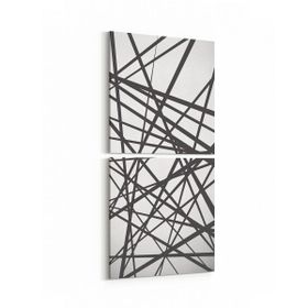 Olla 10349K2D Abstract Görsel Kare 2 Parça Dikey 30x65 cm Kanvas Tablo