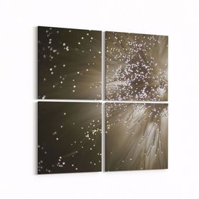 Olla 10366K4 Abstract Görsel Kare 4lü 65x65 cm Kanvas Tablo