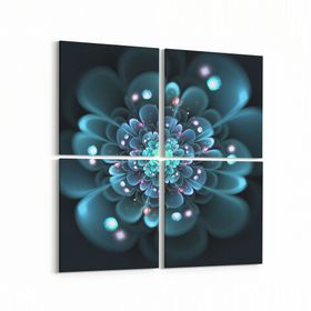 Olla 10367K4 Abstract Görsel Kare 4 Parça 65x65 cm Kanvas Tablo