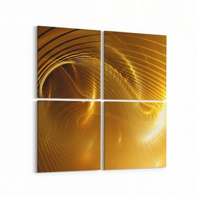 Olla 10369K4 Abstract Görsel Kare 4 Parça 65x65 cm Kanvas Tablo