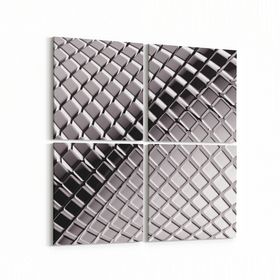 Olla 10380K4 Abstract Görsel Kare 4 Parça 65x65 cm Kanvas Tablo