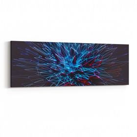 Olla 10396YI Abstract Görsel Yatay İnce 90x30 cm Kanvas Tablo