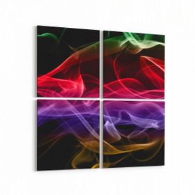 Olla 10399K4 Abstract Görsel Kare 4 Parça 65x65 cm Kanvas Tablo