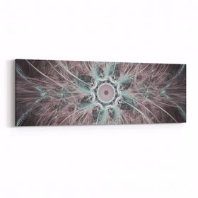 Olla 10408YI Abstract Görsel Yatay İnce 90x30 cm Kanvas Tablo