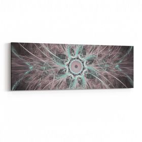 Olla 10408YI Abstract Görsel Yatay İnce 90x30 cm Kanvas Tablo