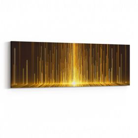 Olla 10414YI Abstract Görsel Yatay İnce 90x30 cm Kanvas Tablo
