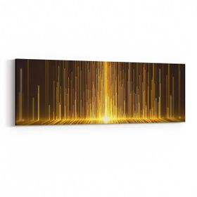 Olla 10414YI Abstract Görsel Yatay İnce 90x30 cm Kanvas Tablo
