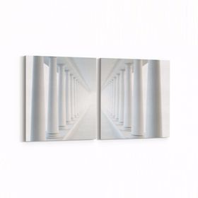Olla 10426K2Y Abstract Tünel Görsel Kare 2 Parça Yatay 65x30 cm Kanvas Tablo