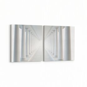 Olla 10426K2Y Abstract Tünel Görsel Kare 2 Parça Yatay 65x30 cm Kanvas Tablo