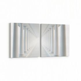 Olla 10426K2Y Abstract Tünel Görsel Kare 2 Parça Yatay 65x30 cm Kanvas Tablo