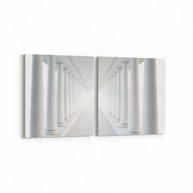 Olla 10426K2Y Abstract Tünel Görsel Kare 2 Parça Yatay 65x30 cm Kanvas Tablo