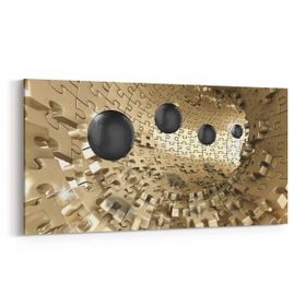 Olla 10427YD Abstract Tünel Görsel Yatay Dar 60x30 cm Kanvas Tablo
