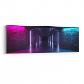 Olla 10428YI Abstract Tünel Görsel Yatay İnce 90x30 cm Kanvas Tablo