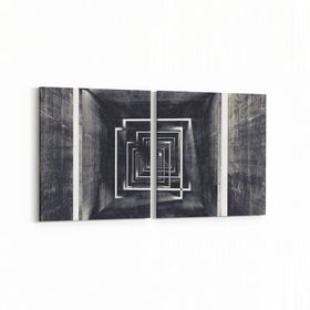 Olla 10434K2Y Abstract Tünel Görsel Kare 2 Parça Yatay 65x30 cm Kanvas Tablo