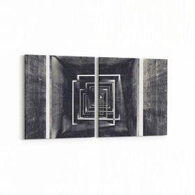 Olla 10434K2Y Abstract Tünel Görsel Kare 2 Parça Yatay 65x30 cm Kanvas Tablo