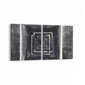 Olla 10434K2Y Abstract Tünel Görsel Kare 2 Parça Yatay 65x30 cm Kanvas Tablo