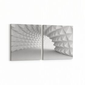 Olla 10439K2Y Abstract Tünel Görsel Kare 2 Parça Yatay 65x30 cm Kanvas Tablo